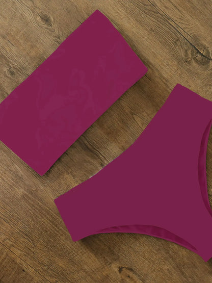 Bikini Swimwear Swimsuit Women Print High Waist Bikini Set Back Cross Bandeau Bathing Suit Female Beach Wear Biquini
