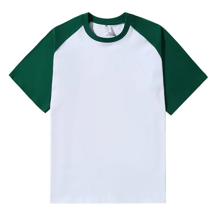 Brand New 220g Men's T-shirts Heavy-Duty Pure Cotton Shoulder-Plugged Short-Sleeved Men T Shirt Color Bottoming Man Tee Shirt