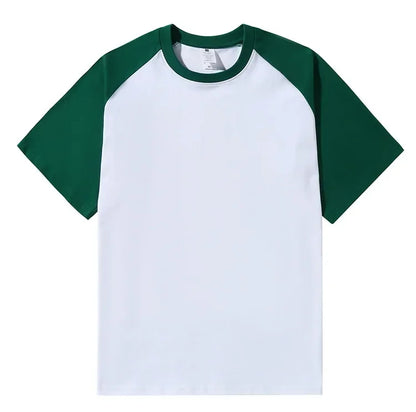 Brand New 220g Men's T-shirts Heavy-Duty Pure Cotton Shoulder-Plugged Short-Sleeved Men T Shirt Color Bottoming Man Tee Shirt