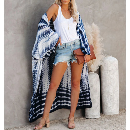 New 11 Colors Printed Long Sleeve With Belt Tunic Beach Cover Up Cover-ups Beach Dress Beach Wear Beachwear Female Women V4521
