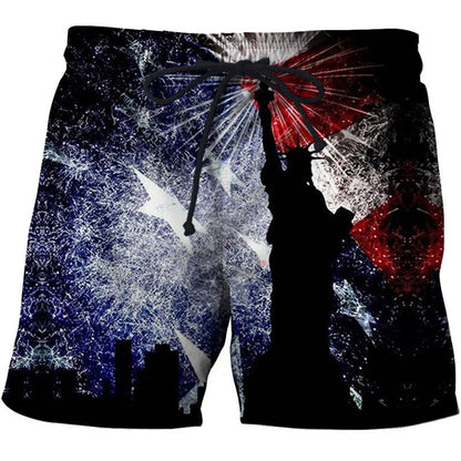 USA UK National Flag Graphic Men Board Shorts 3D Printed Short Pants Casual Hawaii Surf Swim Trunks Bikini Sunny Beach Swimsuit