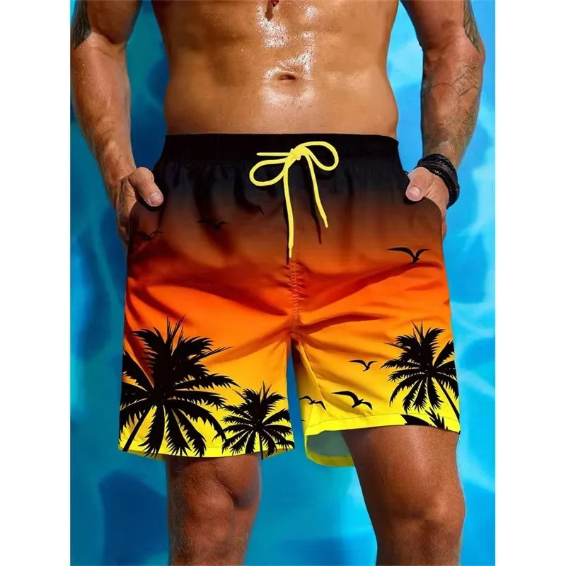 Striped Beach Shorts Men Fashion Swimwear Board Shorts Trunk Gym Fitness Pants Men's Briefs Swimsuit Kids Beachwear Short Boy