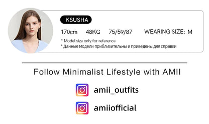 Amii 2025 Autumn Casual Slim Women Jeans Pants Elastic Waisted Cotton Jeans Tapered Fashion High Quality DenimTrousers 12541126