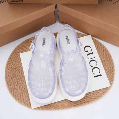 New Style Summer Melissas EVA Out Sole Sandals Women Platform Roma Jelly Shoes Fashion Ladies Thick Sole Beach Sandals