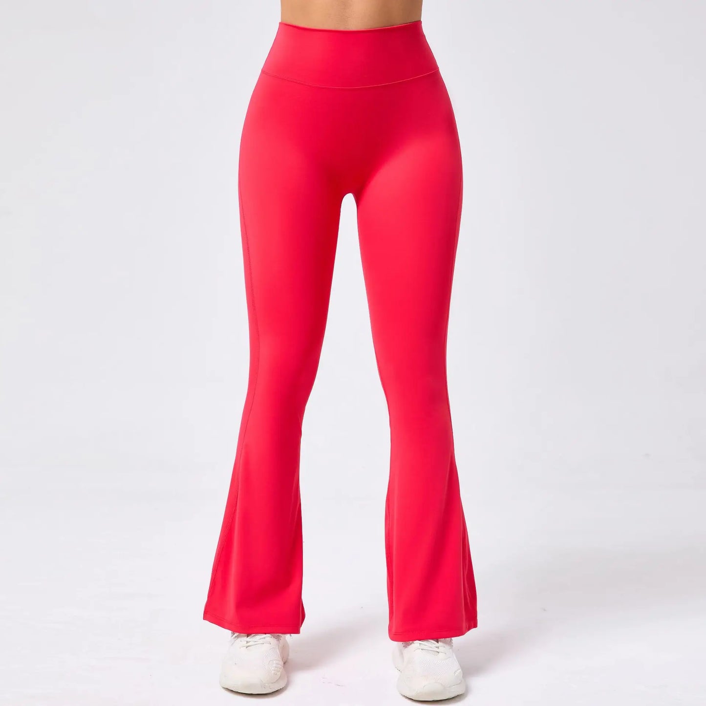 High Waist Sporty Flare Leggings Trousers Women Trends Scrunch Bum Leggings for Fitness Yoga Pants Gym Tights Push Up Red Black