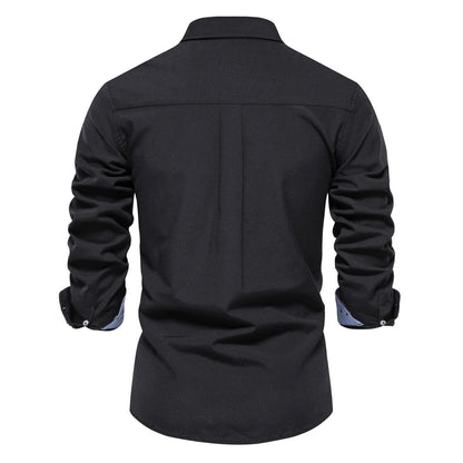 AIOPESON 2023 New Autumn Cotton Men's Oxford Shirt Long Sleeve Button Down Social Business Casual Shirts for Men