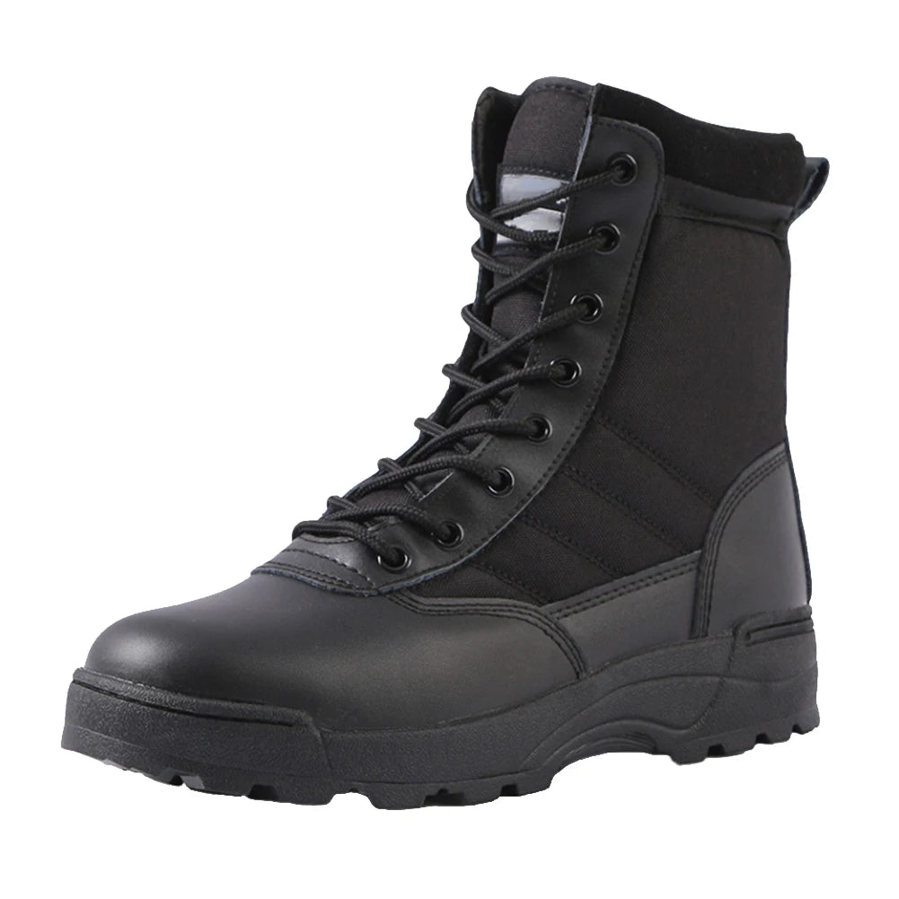 Desert Combat Boots Lace Up Outdoor Hiking Boots Breathable Hunting Training Boots High-top Lightweight Non-Slip for Men