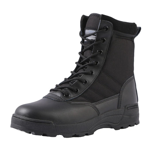 Desert Combat Boots Lace Up Outdoor Hiking Boots Breathable Hunting Training Boots High-top Lightweight Non-Slip for Men