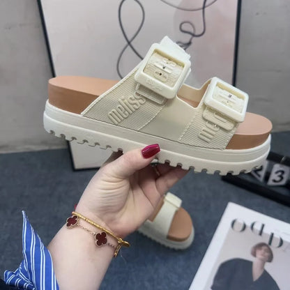New Style Summer Melissas EVA Out Sole Sandals Women Platform Roma Jelly Shoes Fashion Ladies Thick Sole Beach Sandals