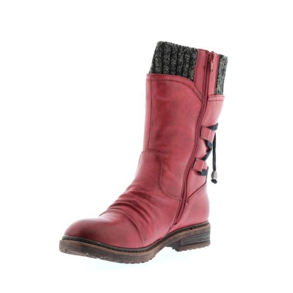Women Ankle Boots Winter 2021 Side Zipper Snow Boots Booties Women Lace Up Women Shoes Size 43 Retro Knitting Boots Botas Mujer