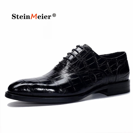 Men Genuine Cow Leather Brogue Wedding Business Mens Casual Flats Shoes 2022 Black Vintage Oxford Shoes For Men's Shoes