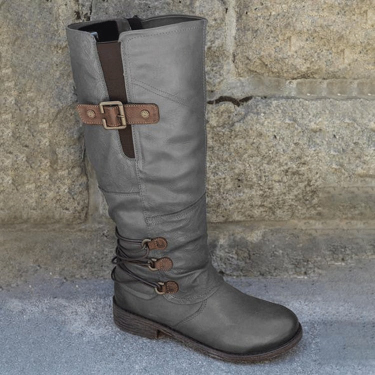 2020 Fashion Women Boots Winter Over The Knee Heels Quality Suede Long Comfort Square Botines Mujer Thigh High Boot Botas Mujer