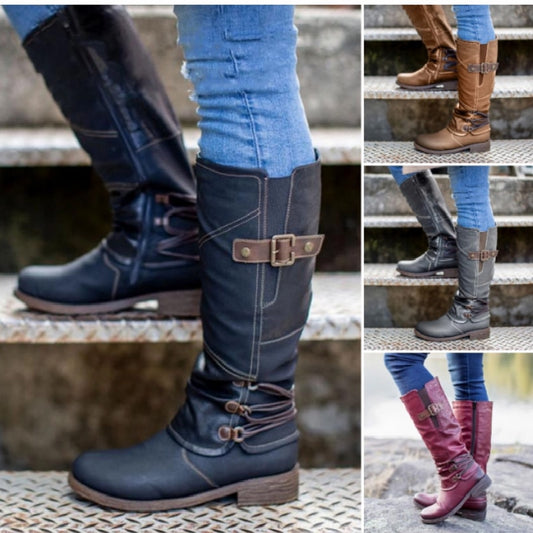 2020 Fashion Women Boots Winter Over The Knee Heels Quality Suede Long Comfort Square Botines Mujer Thigh High Boot Botas Mujer