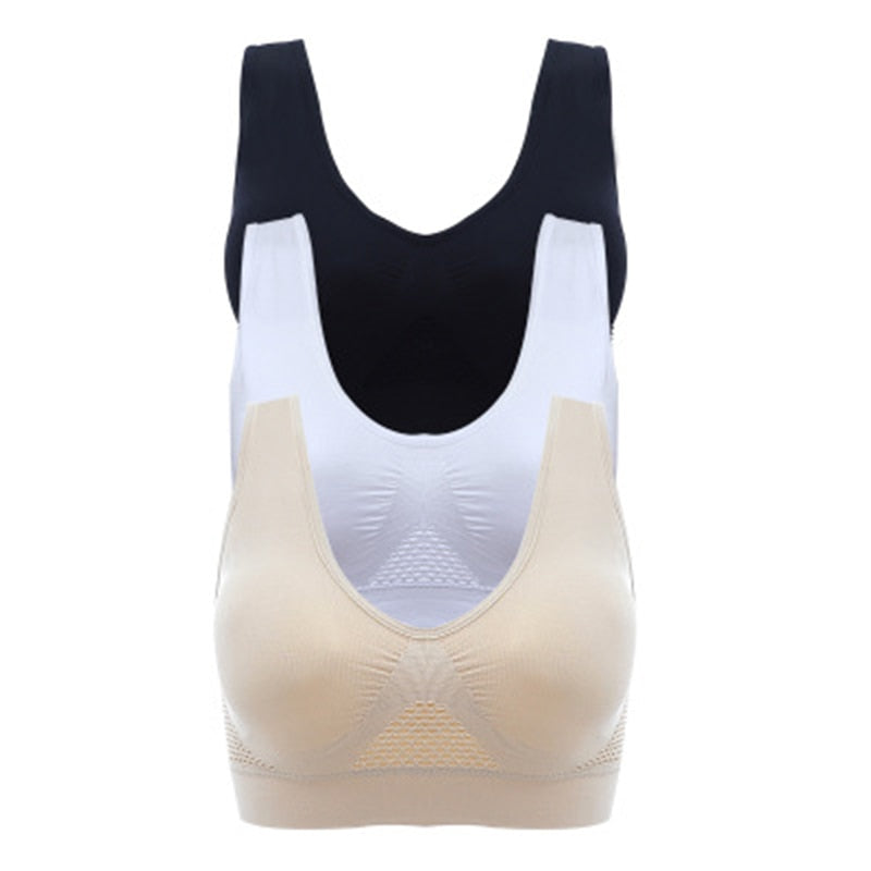 Bras For Women Plus Size Seamless Bra Cotton Breathable Underwear Wireless With Pads Push Up Bra Plus Size