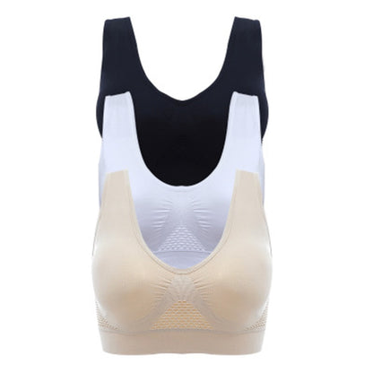 Bras For Women Plus Size Seamless Bra Cotton Breathable Underwear Wireless With Pads Push Up Bra Plus Size