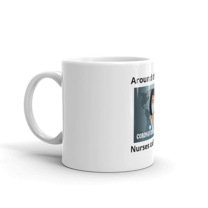 White glossy mug/  Free Shipping