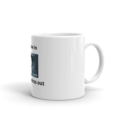 White glossy mug/ Free Shipping
