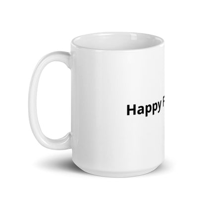 White glossy mug. Free Shipping