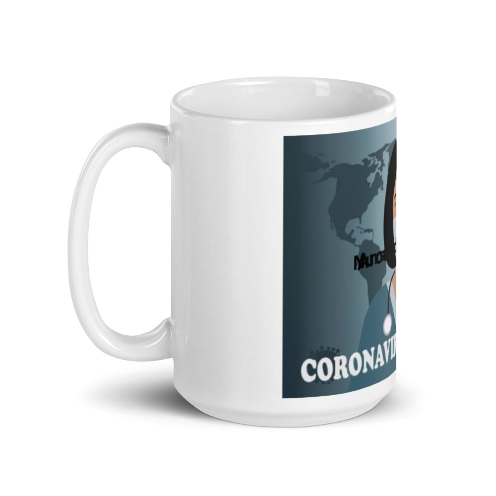 White glossy mug/  Free Shipping